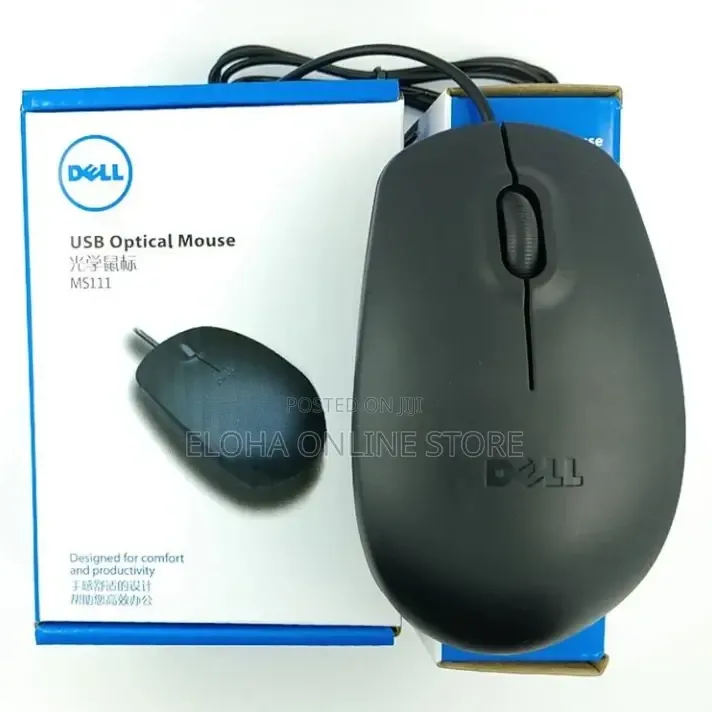 Dell MS111 Optical USB Wired Mouse for PC