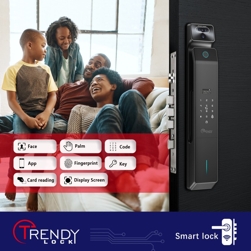 TRENDY LOCK FX16 – Tuya App, Palm vein, Face, Password, Fingerprint, Card, Key